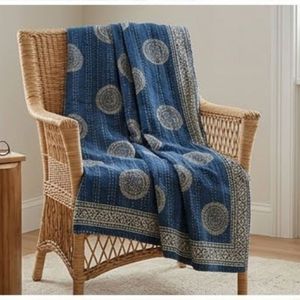 Boho Cotton Sanganer Kantha Queen Size <b>Throw</b> Hand Block Printed <b>Large</b> Width Handmade Indian Quilt Bedroom Home Textile Wholesale - Product Image 4