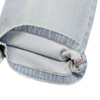 Jean baggy bleu foncé personnalisé pour homme – Tendance printemps-été – Coupe trois-quarts ample et droite – Jambe large