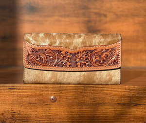 กระเป๋าคลัทช์มือแกะสลักมือกระเป๋าเงินหนังวัวมีสไตล์หลากหลายดีไซน์ใหม่กระเป๋าสตางค์หนังตะวันตก - Product Image 2