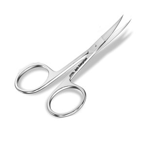 Professional Stainless Steel Eyebrow & Grooming Scissors Silver Curved Small Precision Scissors for Men & Women, Safe - Product Image 4