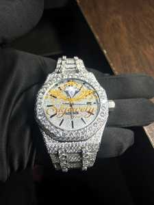 Montre mécanique de luxe pour homme en acier inoxydable avec verre Moissanite, automatique, analogique, bracelet 20 mm, affichage de la date - Product Image 1