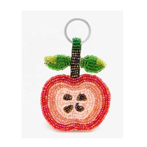 Handmade 10cm Glass Beads Watermelon <b>Keychain</b> or Bag Charm Decorative Indian Use for Handbags Totes or Backpacks BY MULTI CRAFT - Product Image 1