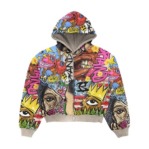 Suministro Directo de Fábrica, Sudadera con Capucha Personalizada con Diseño Sublimado, Cierre de Cremallera, 100% Algodón, Unisex, Estilo Casual y Holgado - Product Image 2