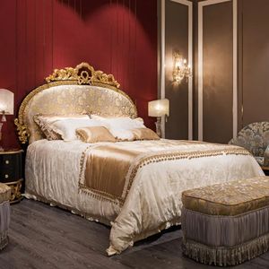 Hot Sale hotel emma Luxury Classic White Gold Bedroom Set Upholstered <b>Bed</b> <b>Frame</b> Elegant Royal Furniture for Hotel Villa - Product Image 2