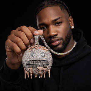 Collar con Colgante de Moissanita Personalizado, Cadena de Diamantes, Plata de Ley 925, Estilo Punk, para Uso Diario - Product Image 3