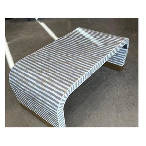 ILAHI's Bone Inlay <b>Table</b> Modern Design Agate Detailing <b>Storage</b> Portable Home Furniture - Product Image 2