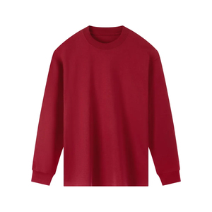 Sweat-shirt unisexe délavé à l'acide, coupe oversize, col rond, style streetwear, logo personnalisé, fabricant OEM ODM, manches double épaisseur - Product Image 3