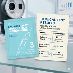 Masque en feuille coréen CICA Glutathion Acide Tranexamique Collagène Ampoule Éclaircissant Anti-âge OEM 25ml - Product Image 2