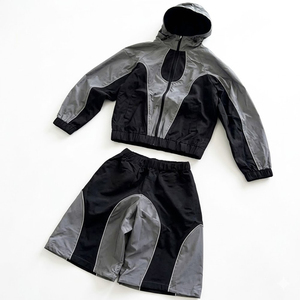 Premium Windbreaker Short Set Breathable Lightweight <b>Jacket</b> and Shorts Sportswear for Travel Fitness <b>Workouts</b> and Casual Use - Product Image 1