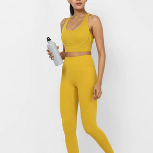 Ensembles de yoga pour femmes sur mesure, taille élastique, haute qualité, service OEM, prix raisonnable - Product Image 6