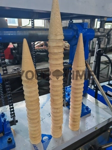 Máy làm bánh quế hình nón 2 khuôn, hiệu suất tốt, tự động, thương mại, giá xuất xưởng - Product Image 4