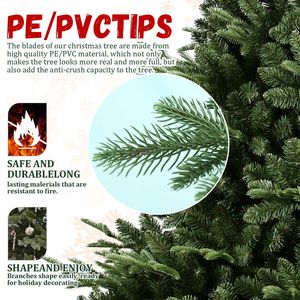 Albero di Natale a forma completa da 2,3 m (7,5 piedi) con 2441 aghi misti in PE/PVC, base larga per spazi ampi, struttura pieghevole facile da montare per grandi dimensioni - Product Image 2