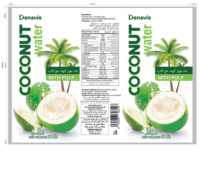 Eau de coco Denavis OEM avec pulpe 330ml 500ml en canette aluminium, boisson naturelle à base de coco, marque privée, approvisionnement en gros