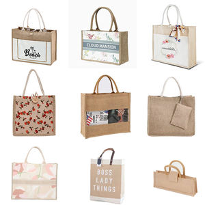 Sac en jute de haute qualité avec logo personnalisé, sac fourre-tout promotionnel imprimé pour la publicité d'entreprise - Product Image 3