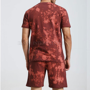 Conjunto de Pantalones Cortos Tie Dye para Hombre, Color Sólido, Ropa de Moda, Corte Ajustado - Product Image 2