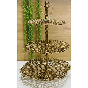 Soporte Redondo de Metal de Una Sola Capa con Acabado Plateado para Servir Pasteles, Cupcakes y Repostería en Hoteles y Panaderías - Product Image 4