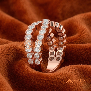 Bague de luxe en forme de X avec diamant Moissanite pour femme – Bijoux en argent sterling S925/plaqué or 14 carats - Product Image 3