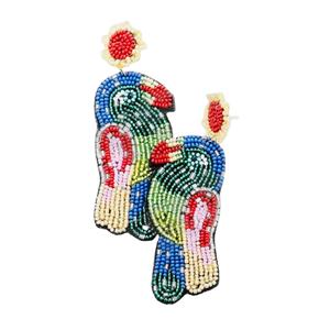 Boucles d'oreilles perroquet nouveauté perles faites à la main transfrontalières or à la mode créatif pour les fêtes Style chrétien - Product Image 1