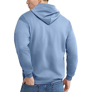 <b>Men's</b> Gray Hooded <b>Zip</b>-<b>Up</b> Sweatshirt Regular Fit Casual Wear Winter Season 100% Cotton French Terry Fabric Unisex Hoodie - Product Image 6