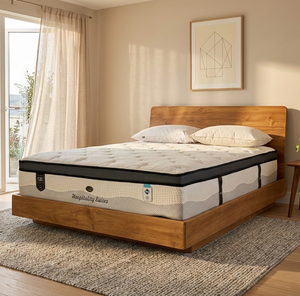 Vienna Solid Teak Wood Platform <b>Bed</b> <b>Frame</b> Natural Finish Modern Minimalist Design Eco-Friendly Durable <b>Queen</b>/King <b>Size</b> - Product Image 2