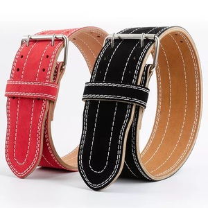 Ceinture de musculation double en cuir de qualité supérieure fabriquée par GAF, avec boucle à dégagement rapide, pour le soutien du dos lors de la musculation - Product Image 1