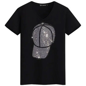 เสื้อยืดผู้ชายสั่งทำพิเศษ ประดับคริสตัลคุณภาพสูง ดีไซน์ตามสั่ง เสื้อยืดวิบวับ ขายส่ง - Product Image 1