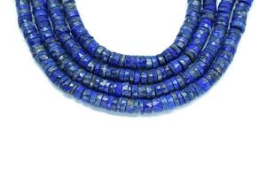 AAA Quality Faceted Natural Stone Lapis Lazuli Heishi <b>Beads</b> 6mm 16 Inches Tyre Shape for <b>Bracelet</b> & Necklace Jewelry Making - Product Image 3