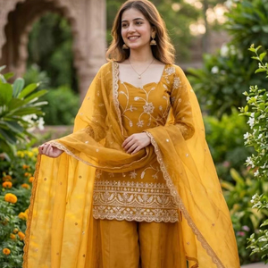 ชุดสูทกางเกงพลาสโซสำหรับผู้หญิงชุดสูทสำหรับสนามหญ้าดีไซน์สำหรับผู้หญิงเสื้อผ้าปากีสถาน - Product Image 1