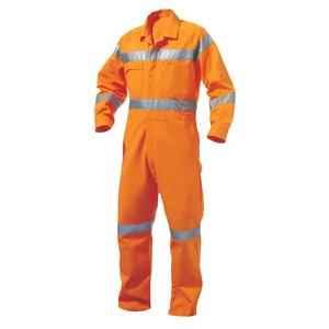 Wholesale High Quality High Visibility Polyester Cotton Blend Mechanic Overalls Reflective Work Wear for Men Custom Logo All - Product Image 1