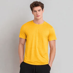 T-shirts de sport pour hommes 100% polyester coton respirant à séchage rapide coupe ajustée pour entraînement athlétique - Product Image 4