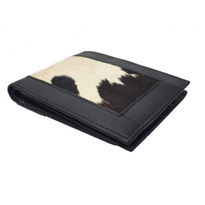 Portefeuille en cuir de vachette haut de gamme pour homme, portefeuille fin à rabat en cuir à poils, portefeuille artisanal en cuir naturel de qualité supérieure - Product Image 1