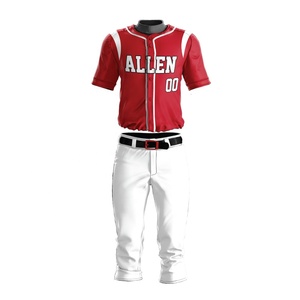 Uniforme de Béisbol Sublimado Personalizado, Logotipo Personalizado, 100% Poliéster, Secado Rápido, Transpirable, Alta Calidad, Unisex, Talla Grande para Adultos - Product Image 1