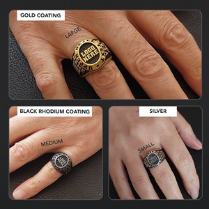 Bague d'École BOJ 031 Personnalisée en Argent et Diamant, Bague de Diplôme Universitaire Unisexe, Cadeau pour Fêtes et Occasions Spéciales, Prix Bas - Product Image 2