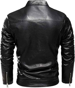 New Design Men's Wool Motorcycle <b>Jacket</b> Slim Fit Other Collar Quick Dry Breathable Winter Style Moto <b>Biker</b> <b>Jacket</b> - Product Image 6