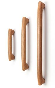 Poignées de tiroir en bois naturel pour armoires et placards - Product Image 2