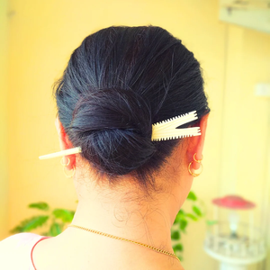 Épingles/cheveuriers et bâtons à cheveux en os de buffle naturel – Style animal fait main écologique pour des chignons et torsades sécurisés |   FAIZA CRAFT - Product Image 4