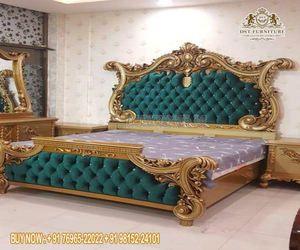 Meubles de chambre à coucher ultra-luxueux, lourdement sculptés, style arabe, 8 pièces, meubles de chambre à coucher baroques sculptés à la main, États-Unis - Product Image 5