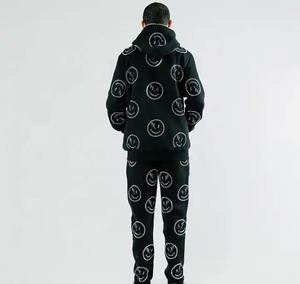 Survêtement imprimé de Noël pour homme, à capuche, long, en polyester, décontracté, pour l'hiver, avec motif flocon de neige et nœud - Product Image 2