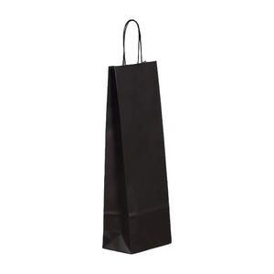 Sac à vin en papier kraft écologique personnalisé avec logo imprimé pour l'emballage et la promotion, conception de logo personnalisée - Product Image 1