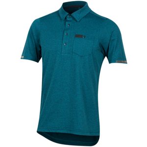 Polo à manches courtes gris pour homme avec poche poitrine, tissu tricoté à séchage rapide, style décontracté, coupe classique - Product Image 3