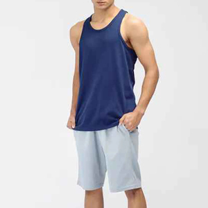 เสื้อกล้ามผู้ชายแบบลำลองผ้าถักทอระบายอากาศได้ดีปรับแต่งฉลากได้ - Product Image 2