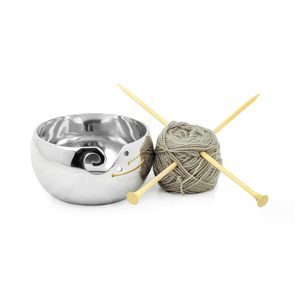 Premium Quality Handmade Eco-Friendly Fashion Smooth Durable Metal Yarn Bowl 20cm Crochet Bowls <b>Knitting</b> <b>Needle</b> Yarns <b>Holder</b> - Product Image 2