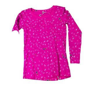 Camisetas informales de talla grande para mujer al por mayor 160 GSM Algodón ligero manga larga AOP diseño impreso cuello redondo Camiseta de mujer con lentejuelas - Product Image 1