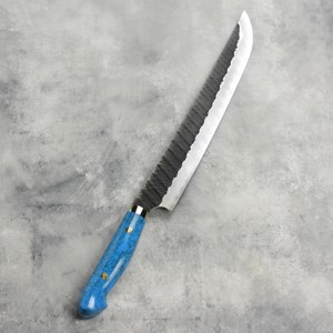 Custom Handmade Edge Master Manufacture Fillet <b>Knife</b> in Carbon Steel Resin Handle Leather Sheath Ambidextrous Dishwasher <b>Safe</b> - Product Image 5