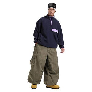 Custom Loose Hip Hop Ski Pants <b>Men</b> Winter Streetwear Baggy Cargo Trousers Breathable Multi Pocket Outdoor Wear - Product Image 4
