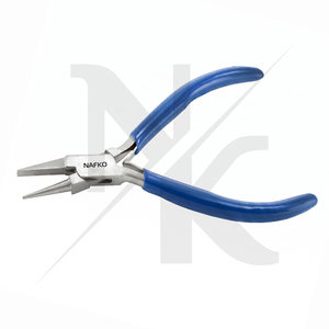 Herramientas para la Producción de Joyería, Alicates de Acero Inoxidable para Dar Forma, Planos y Redondos, 115 mm, Mango con Agarre Azul, Mini Alicates de Alta Calidad para Manualidades de Joyería - Product Image 3