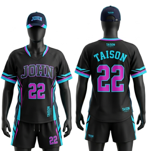 Women Lacrosse Uniform 160 GSM Breathable Polyester Black Pink Teal Panel Design Sublimation Custom Logo Set - Product Image 1