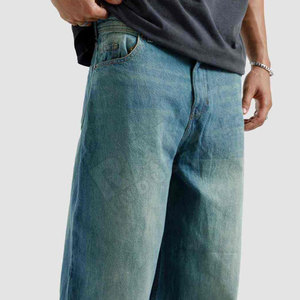 Pantalons pour hommes de qualité supérieure, service de fabrication OEM en gros, pantalons baggy en jean pour hommes lavés - Product Image 4