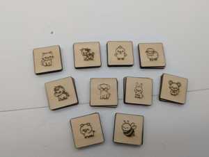 Bloques piramidales de madera maciza hechos a mano, decoración independiente para el hogar, juego de manualidades DIY, forma cuadrada, acabado pulido, juego de 10. - Product Image 3