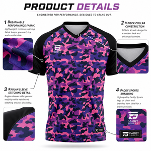 เสื้อแข่งอีสปอร์ตแบบซับลิเมชั่นสั่งทำพิเศษสำหรับทีมเกมมิ่งระดับโปร ระบายอากาศได้ดี แห้งเร็ว ลายพราง เสื้อเกมเมอร์ ชุดยูนิฟอร์มสำหรับผู้ชาย ฝึกซ้อมในสโมสร - Product Image 4